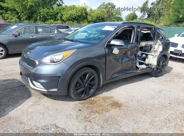 KNDCC3LC2J5138431 2018 KIA NIRO HYBRID Gray Передня ліва чверть