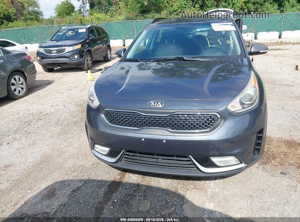 KNDCC3LC2J5138431 2018 KIA NIRO HYBRID Gray Вид щитка приладів