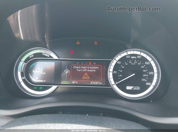 KNDCC3LC3H5080792 2017 KIA NIRO Белый Вид задних сидений