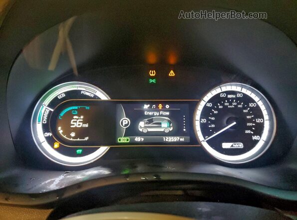 KNDCC3LC3H5095812 2017 KIA NIRO White Vista del cuadro de instrumentos