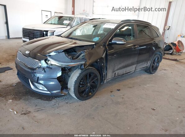KNDCC3LC3J5147915 2018 KIA NIRO Gray წინა მარცხენა ხედი სამი მეოთხედიდან
