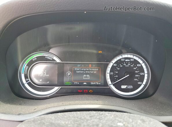 KNDCC3LC6H5081855 2017 KIA NIRO Black Вид щитка приладів