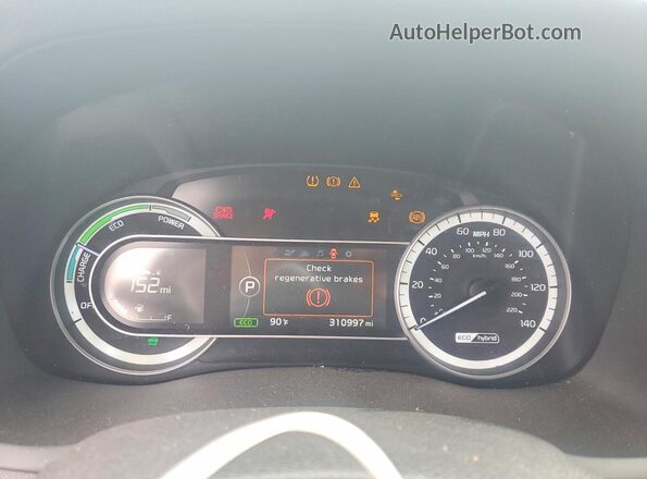 KNDCC3LC6J5111085 2018 KIA NIRO White Instrument cluster view