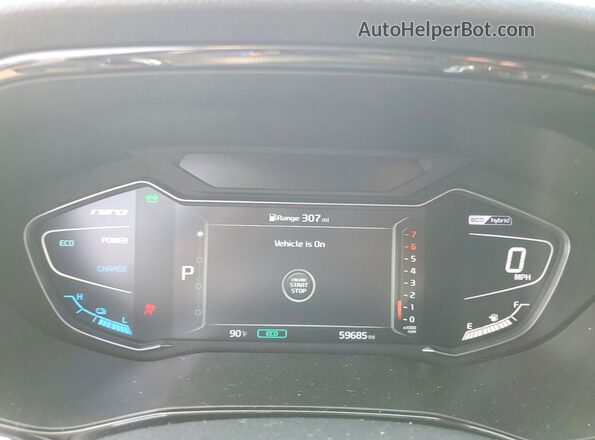 KNDCC3LC7N5546509 2022 KIA NIRO Blue Vista del cuadro de instrumentos