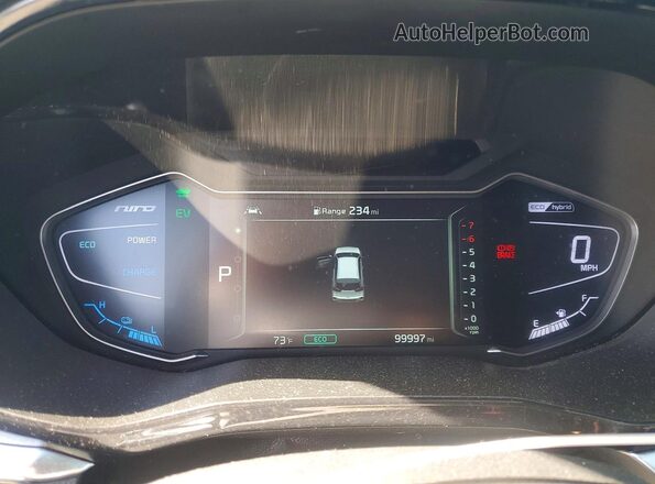KNDCC3LC7N5546929 2022 KIA NIRO Blue ხელსაწყოთა პანელის ხედი