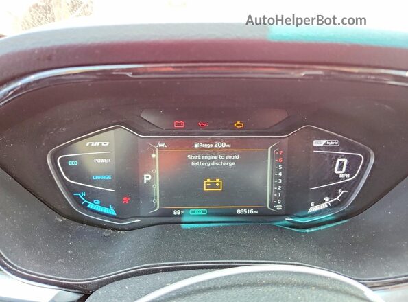 KNDCC3LCXN5532491 2022 KIA NIRO Red Вид щитка приладів