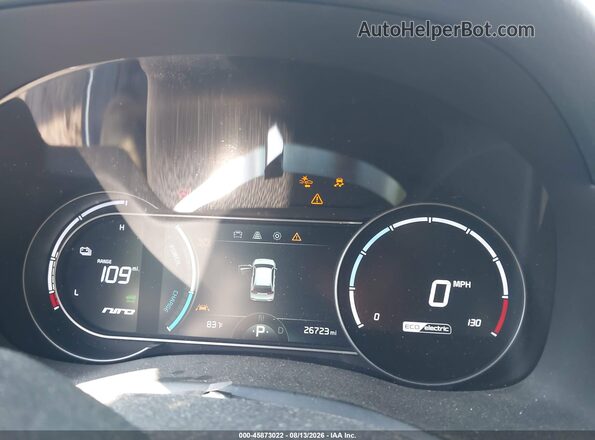 KNDCC3LG5K5023732 2019 KIA NIRO EV White Հետևի նստատեղերի տեսք