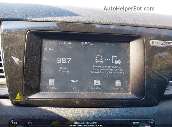 KNDCC3LG5K5023732 2019 KIA NIRO EV White 