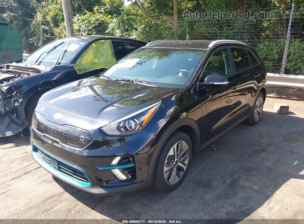 KNDCC3LGXM5098493 2021 KIA NIRO EV Black Առջևի ձախ երեք քառորդ տեսարան
