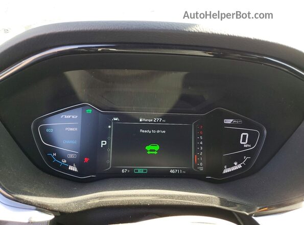 KNDCD3LD5L5387430 2020 KIA NIRO Gray Widok zestawu wskaźników