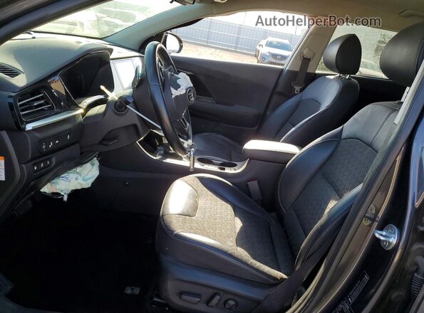 KNDCD3LD5L5387430 2020 KIA NIRO Gray Widok wnętrza z przodu