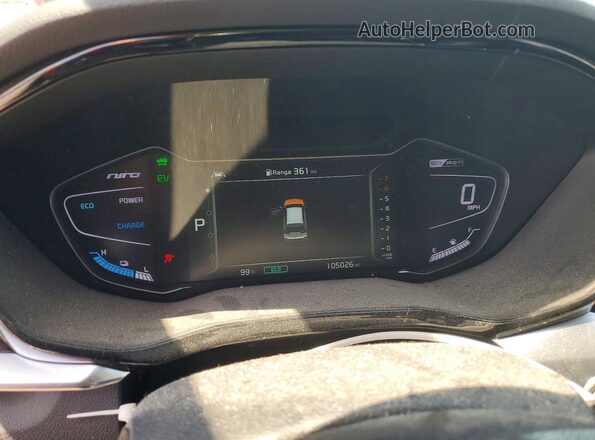 KNDCD3LD6N5547057 2022 KIA NIRO Красный Вид щитка приборов