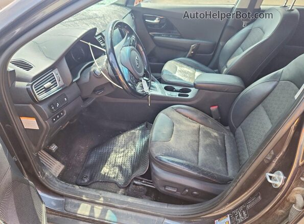 KNDCD3LD7K5312209 2019 KIA NIRO Black წინა სალონის ხედი