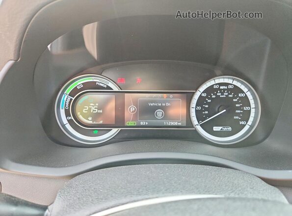 KNDCE3LC1H5063418 2017 KIA NIRO Gray ხელსაწყოთა პანელის ხედი