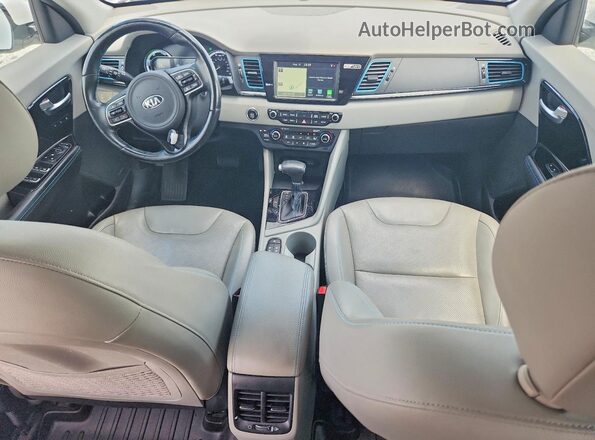 KNDCE3LC1J5186111 2018 KIA NIRO White Dashboard view