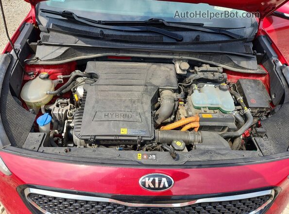 KNDCE3LC4H5049075 2017 KIA NIRO Red Սալոնի հետևի տեսք