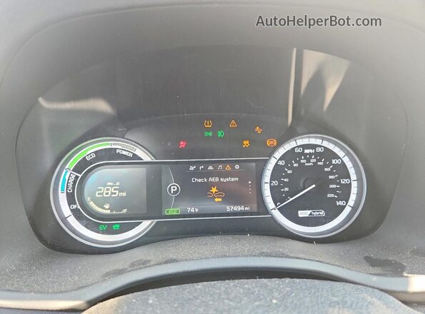KNDCE3LC4H5057807 2017 KIA NIRO Серый Вид щитка приборов