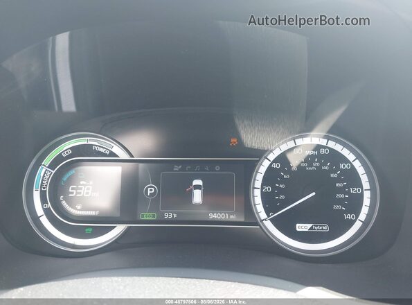 KNDCE3LC4H5082450 2017 KIA NIRO Silver Widok tylnych siedzeń