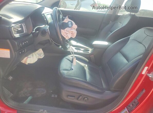 KNDCE3LC8H5090406 2017 KIA NIRO Burgundy წინა სალონის ხედი