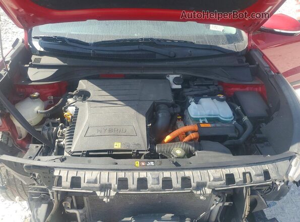 KNDCE3LC8H5090406 2017 KIA NIRO Burgundy უკანა სალონის ხედი