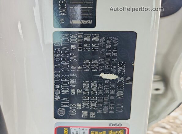 KNDCE3LC9K5223939 2019 KIA NIRO White Vista del compartimento del motor