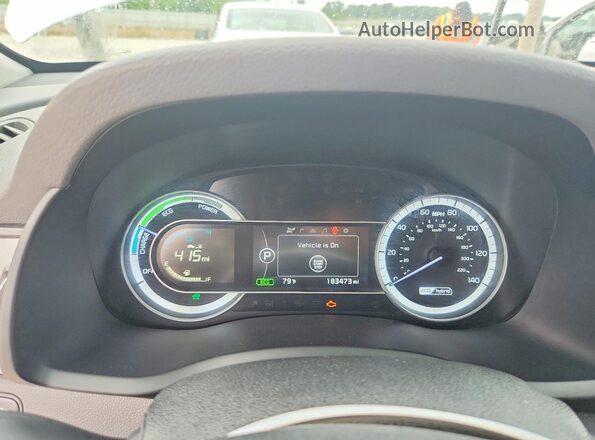 KNDCE3LC9K5223939 2019 KIA NIRO White Vista del cuadro de instrumentos