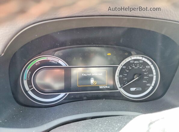KNDCE3LCXK5235534 2019 KIA NIRO Серебряный Вид щитка приборов