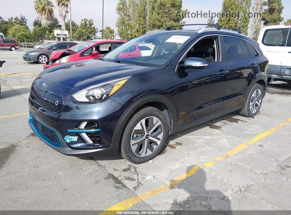 KNDCE3LG0L5074552 2020 KIA NIRO EV Blue Առջևի ձախ երեք քառորդ տեսարան