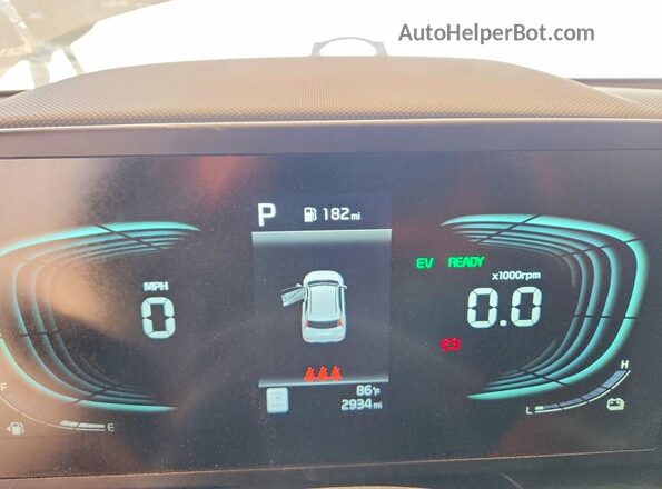 KNDCP3LE1T5360306 2026 KIA NIRO White Вид щитка приладів