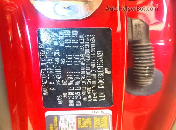 KNDCP3LE2T5324527 2026 KIA NIRO Red Vista del compartimento del motor