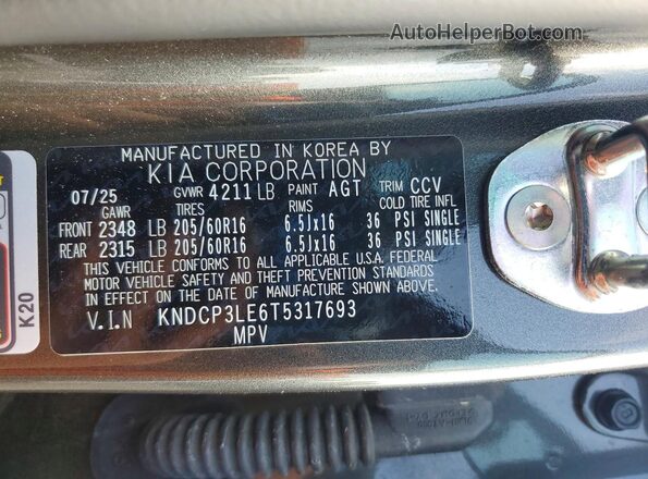 KNDCP3LE6T5317693 2026 KIA NIRO Gray Vista del compartimento del motor