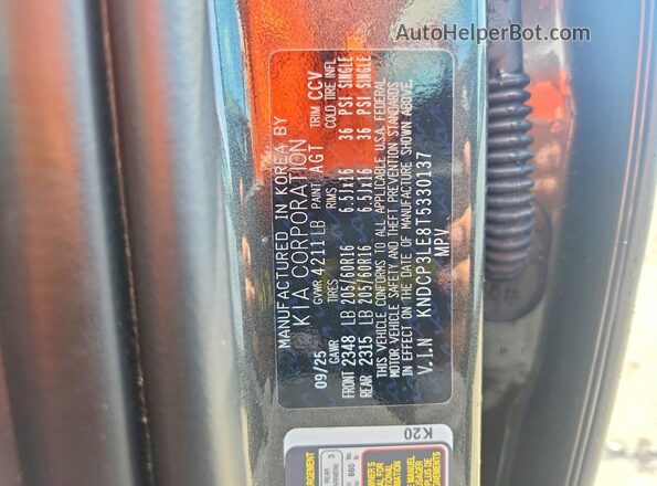 KNDCP3LE8T5330137 2026 KIA NIRO Charcoal Панорамний вид салону 360°