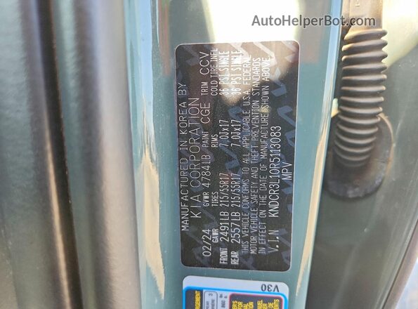 KNDCR3L10R5113083 2024 KIA NIRO Green Вид підкапотного простору