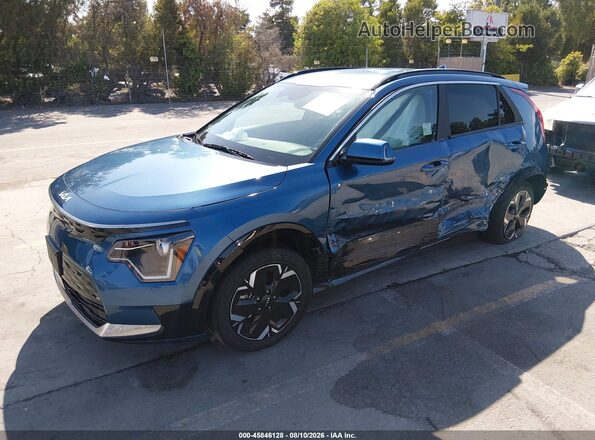 KNDCR3L10R5120468 2024 KIA NIRO EV Blue წინა მარცხენა ხედი სამი მეოთხედიდან
