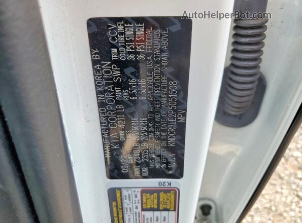 KNDCR3LE2P5051508 2023 KIA NIRO Белый Вид наклейки с VIN-кодом