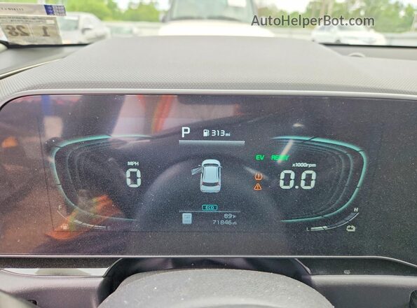 KNDCR3LE6P5060051 2023 KIA NIRO Green Սարքավորումների վահանակի տեսք