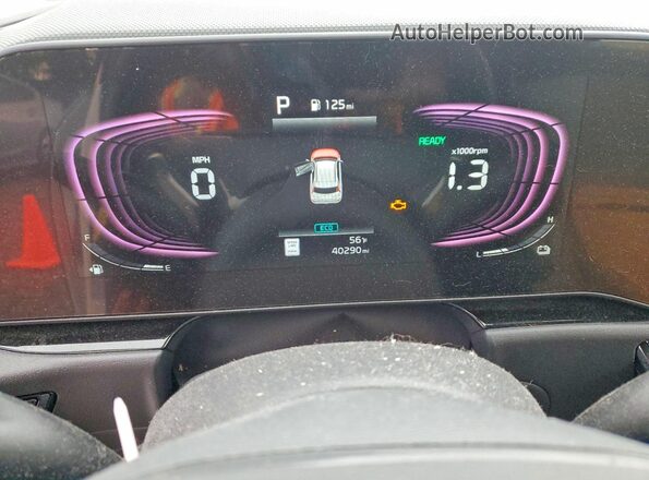 KNDCR3LE6P5070708 2023 KIA NIRO Белый Вид щитка приборов