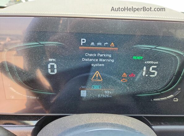 KNDCR3LE9P5081671 2023 KIA NIRO Green Вид щитка приладів