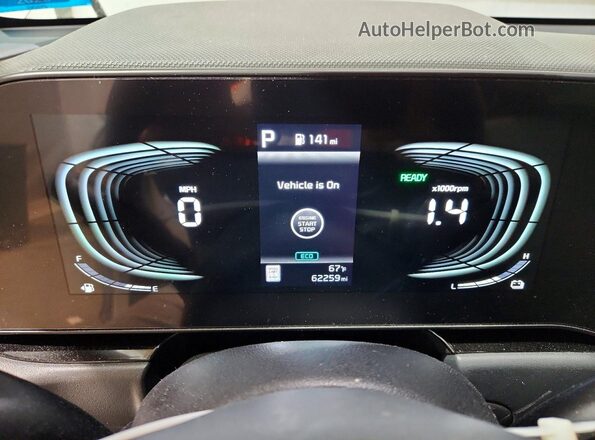 KNDCR3LEXR5148684 2024 KIA NIRO Белый Вид щитка приборов