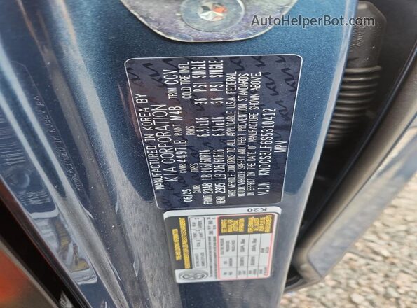 KNDCS3LF6S5310412 2025 KIA NIRO Синий Вид наклейки с VIN-кодом