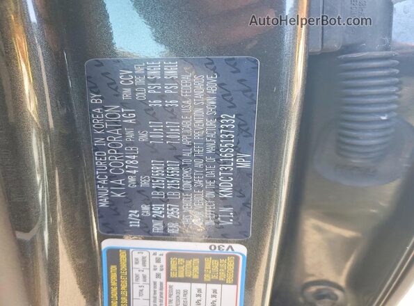 KNDCT3L16S5137332 2025 KIA NIRO Серый Вид наклейки с VIN-кодом