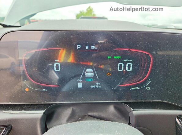 KNDCT3LE7P5045673 2023 KIA NIRO Teal Instrument cluster view