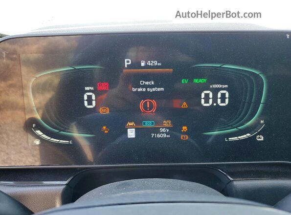 KNDCT3LE7P5107900 2023 KIA NIRO Green Սարքավորումների վահանակի տեսք