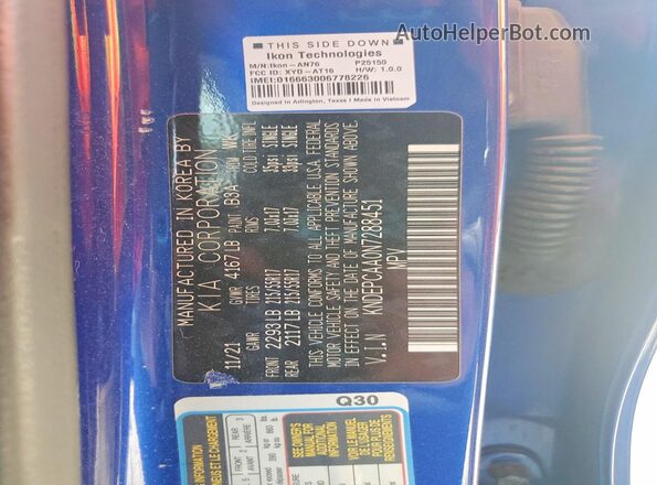 KNDEPCAA0N7288451 2022 KIA SELTOS Blue Vista interior de 360 grados