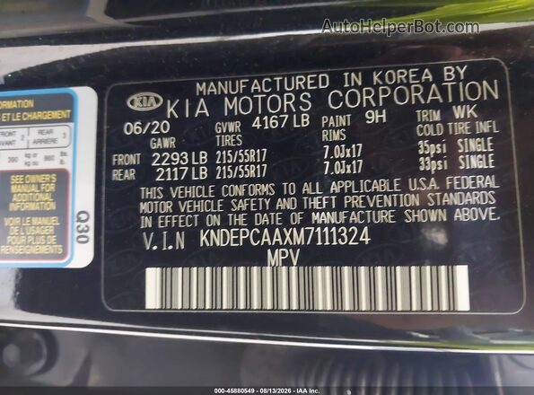 KNDEPCAAXM7111324 2021 KIA SELTOS Black Շարժիչի բաժամունքի տեսք