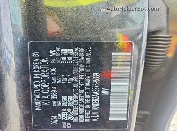 KNDER2AA8S7696339 2025 KIA SELTOS Gray Vista del compartimento del motor