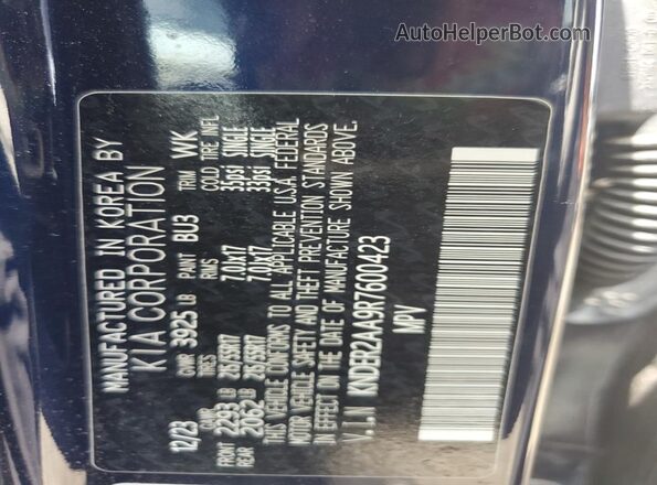 KNDER2AA9R7600423 2024 KIA SELTOS Blue Vista del compartimento del motor