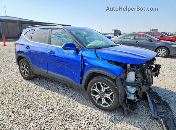 KNDERCAA2M7043188 2021 KIA SELTOS Blue Առջևի աջ
