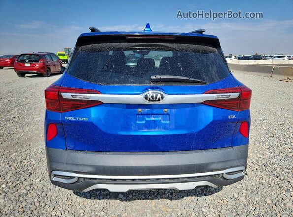 KNDERCAA2M7043188 2021 KIA SELTOS Blue Հետևի տեսք