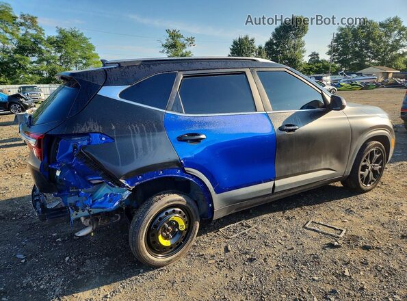 KNDERCAA2M7120528 2021 KIA SELTOS Blue Rear right
